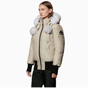 MOOSE KNUCKLE; Original Debbie Bomber Fur in Beige